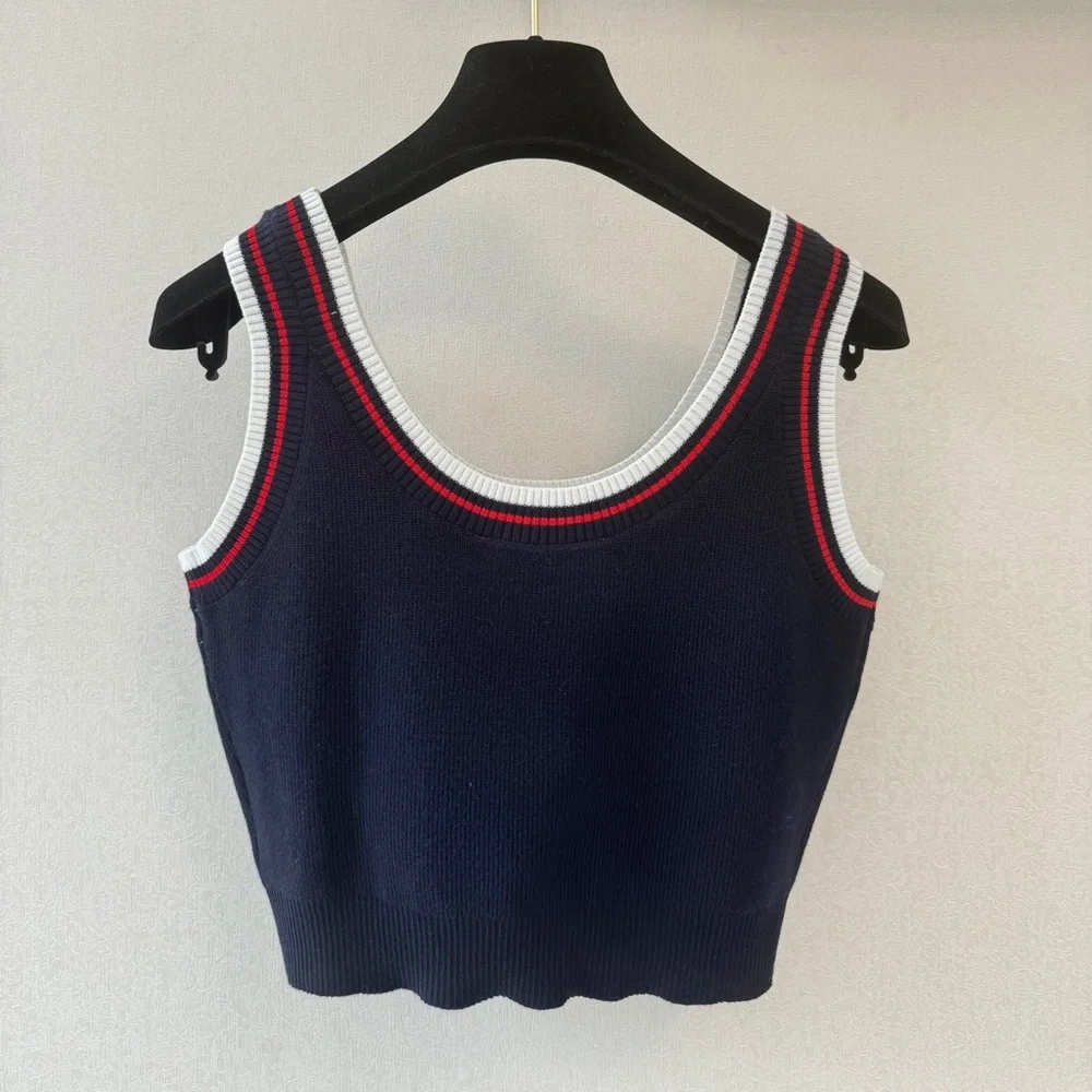 Miu Miu simple round-neck knitted tank top - Picture 2 of 4